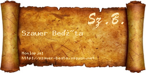 Szauer Beáta névjegykártya