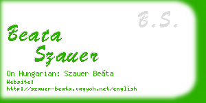 beata szauer business card